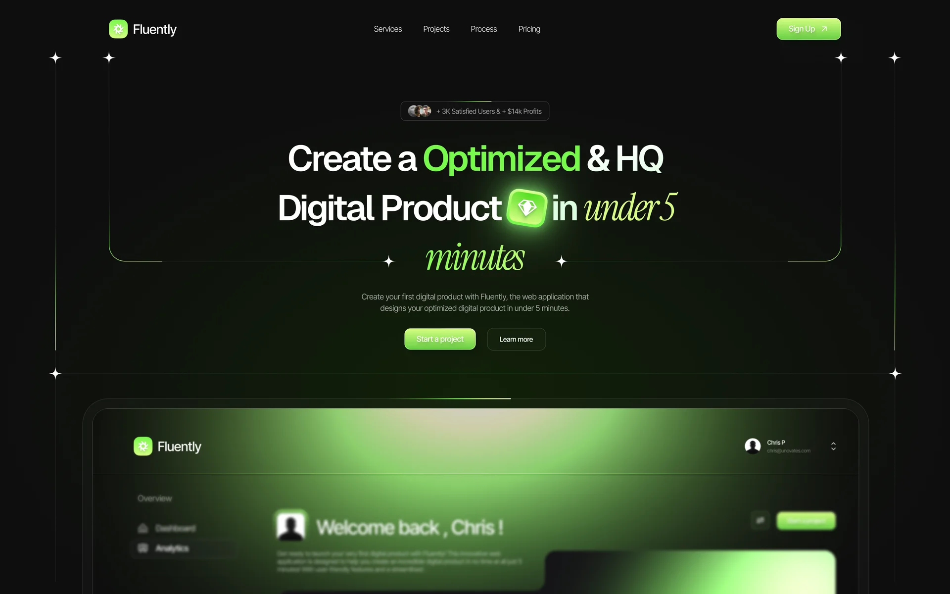 Create your first digital product with Fluently, the web application that designs your optimized digital product in under 5 minutes.